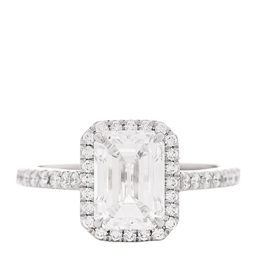 Platinum Diamond 1.63ct Soleste Emerald Cut Ring 47 4