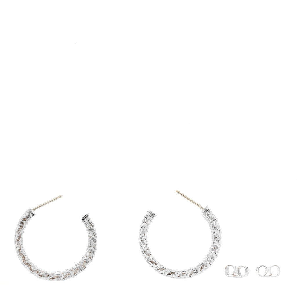 Sterling Silver Wide Somerset Hoop Earrings