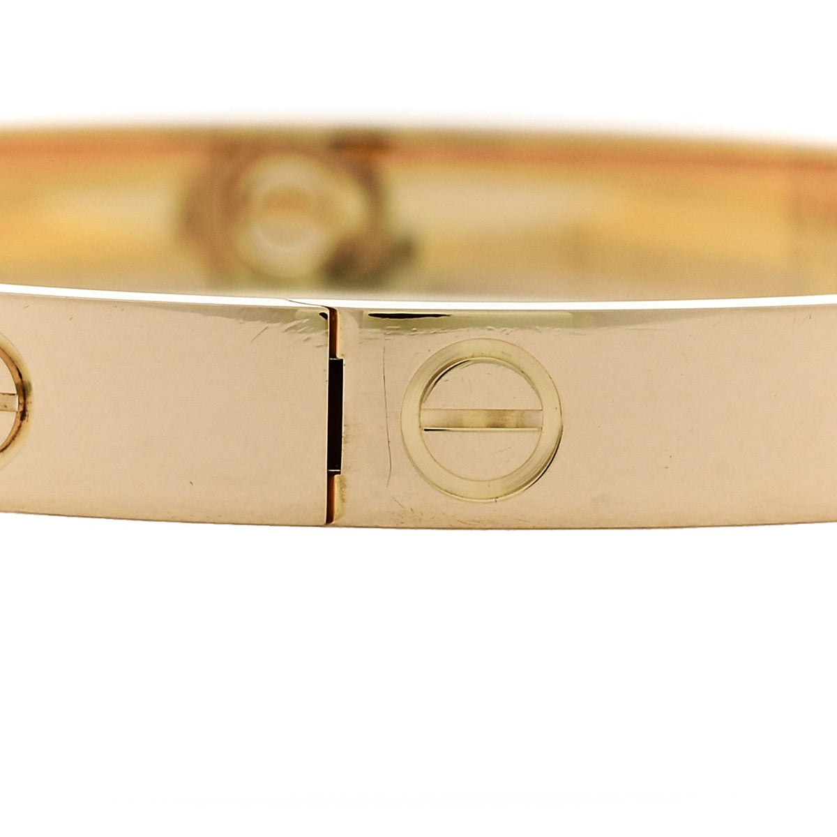 18K Yellow Gold LOVE Single Screw Bracelet 17