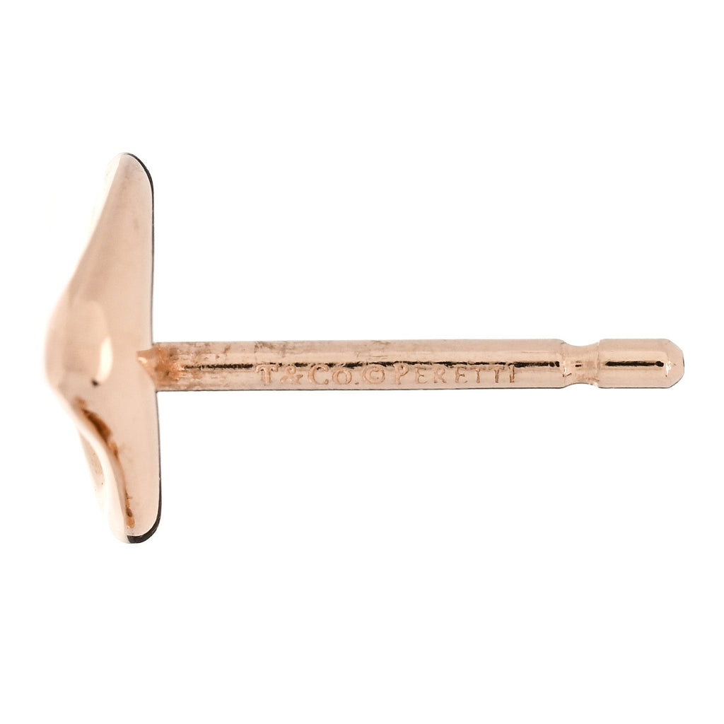 18K Rose Gold 7mm Elsa Peretti Open Heart Earrings