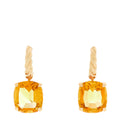 18K Yellow Gold Citrine 11mm Marbella Drop Earrings