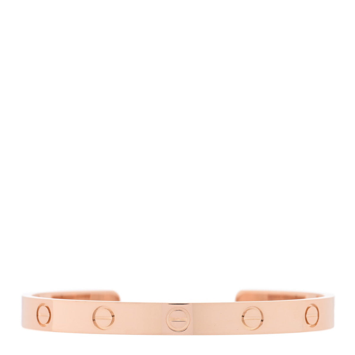 18K Pink Gold LOVE Cuff Bracelet 17