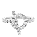 18K White Gold Diamond Finesse Ring 51 5.75