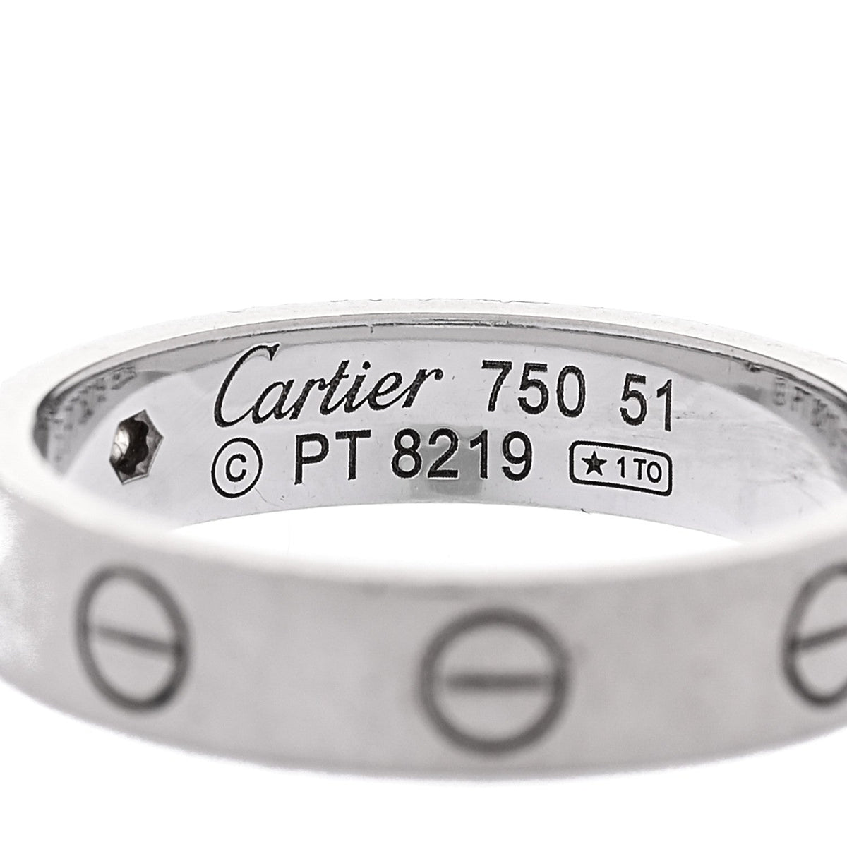 18K White Gold Diamond 4mm LOVE Wedding Band Ring 47 4.25 51 5.75