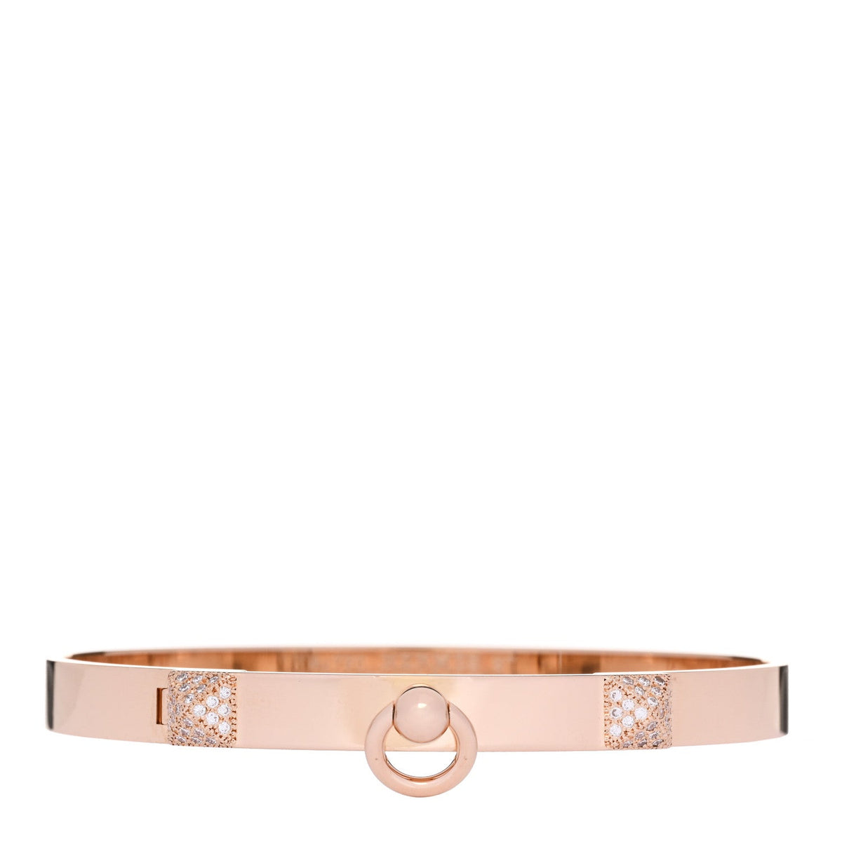 18K Rose Gold Diamond PM Collier De Chien Bracelet ST