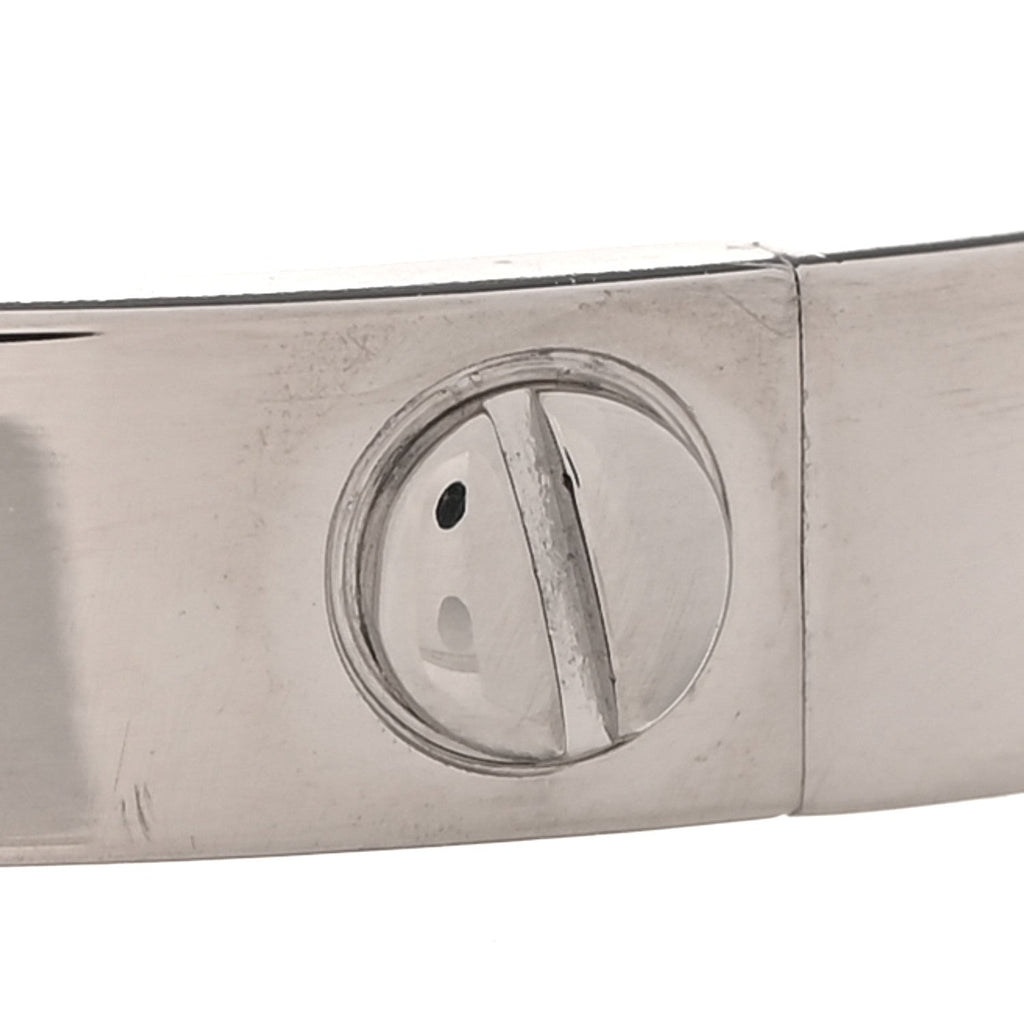 18K White Gold LOVE Bracelet 17