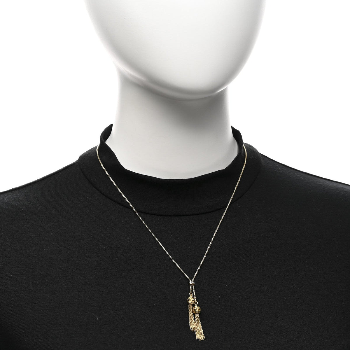18K Yellow Gold Diamond Renaissance Tassel Necklace