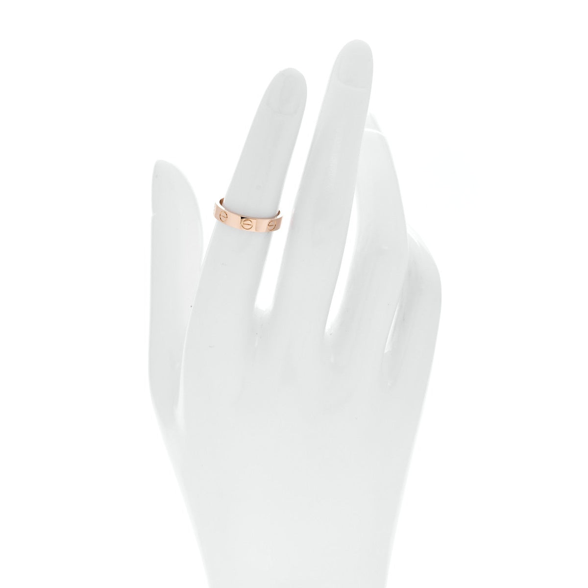 18K Pink Gold 3.5mm LOVE Wedding Band Ring 50 5.25