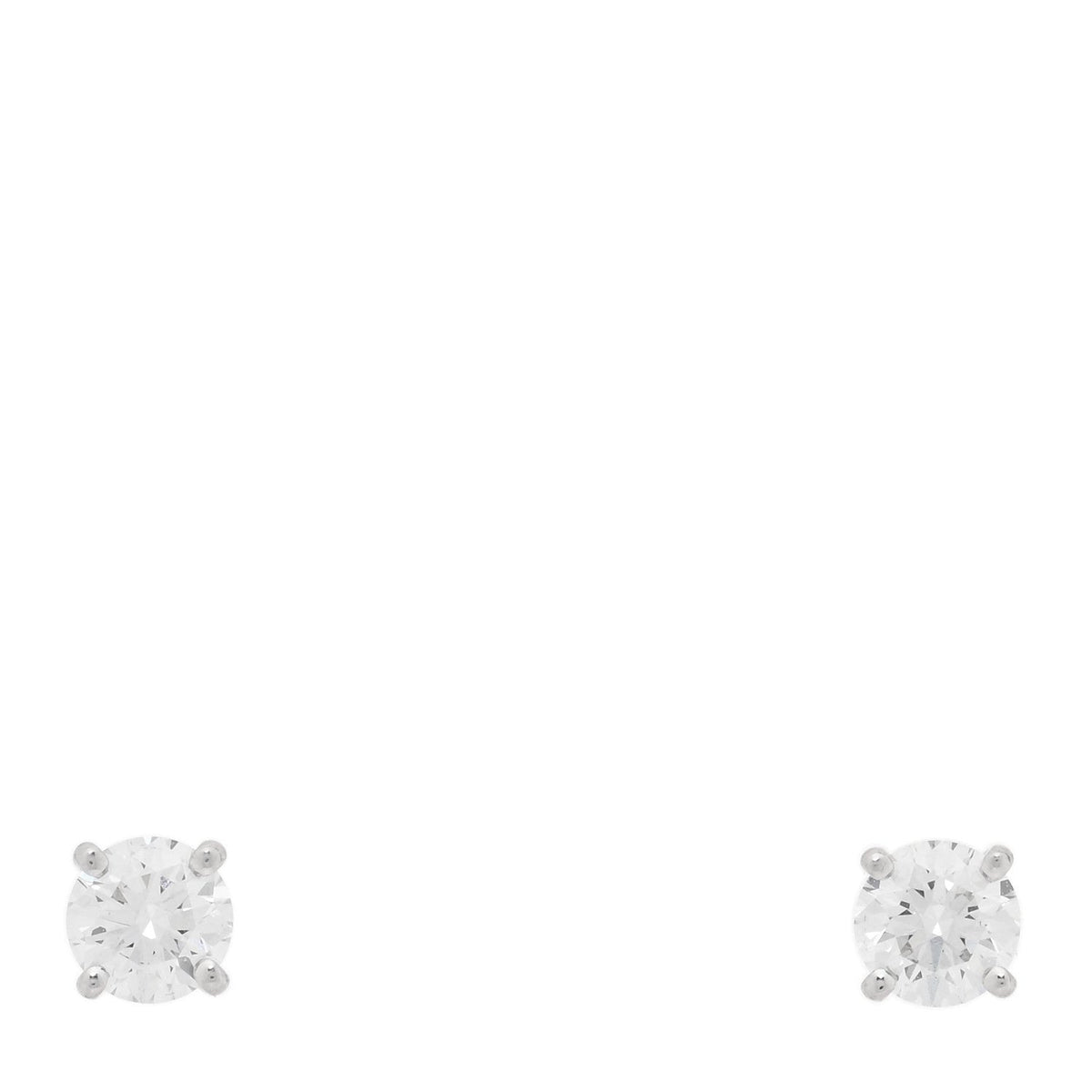 Platinum Diamond .50ctw Solitaire Earrings