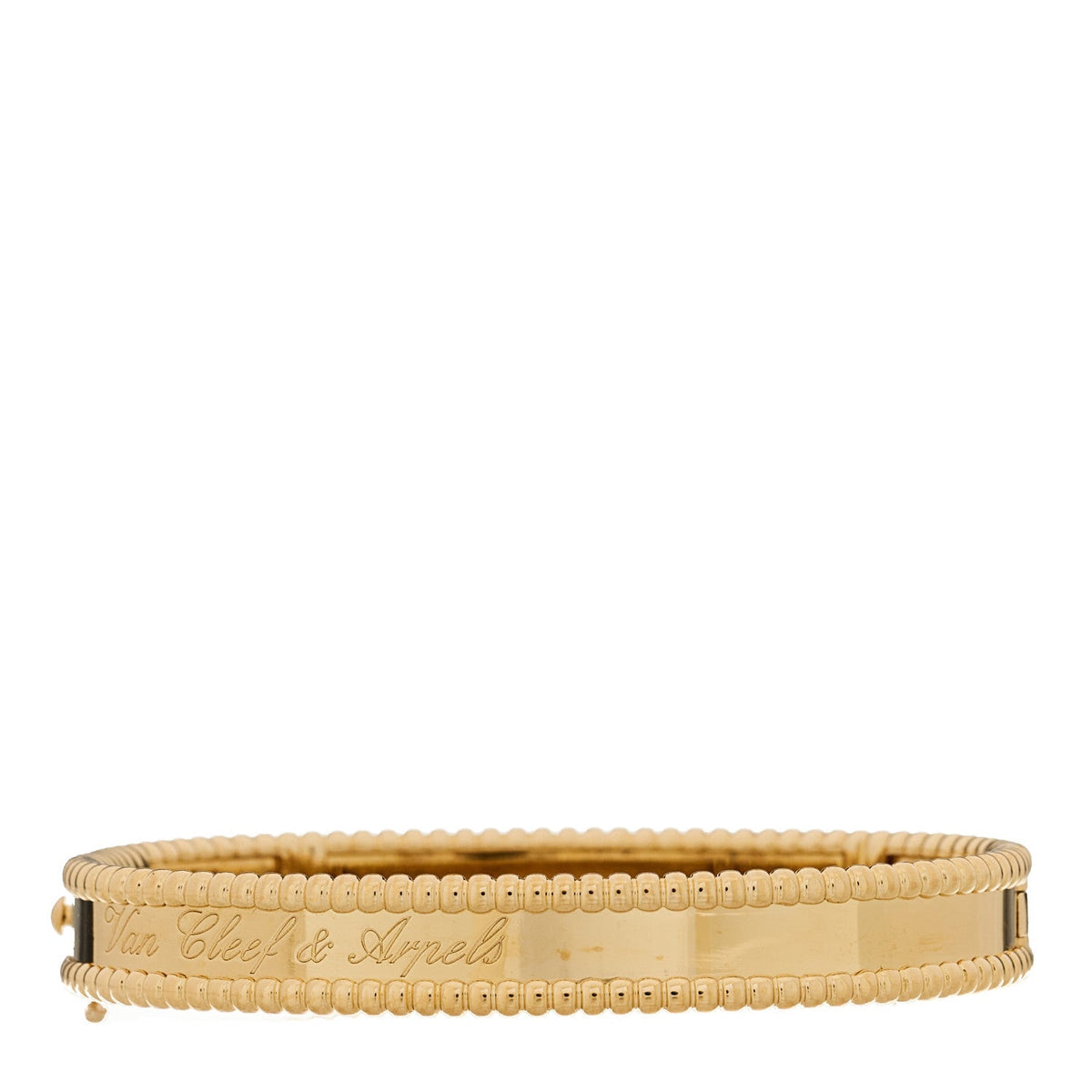 18K Yellow Gold Perlee Signature Bangle Bracelet S
