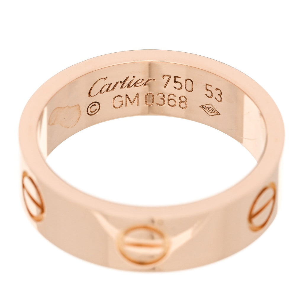 18K Pink Gold 5.5mm LOVE Ring 53 6.5