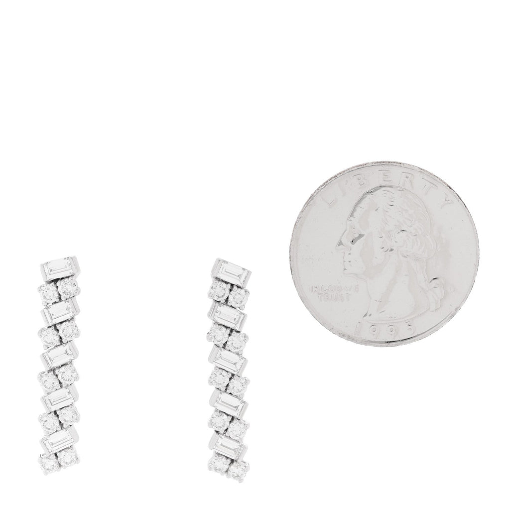 18K White Gold Diamond Reflection de Cartier Earrings