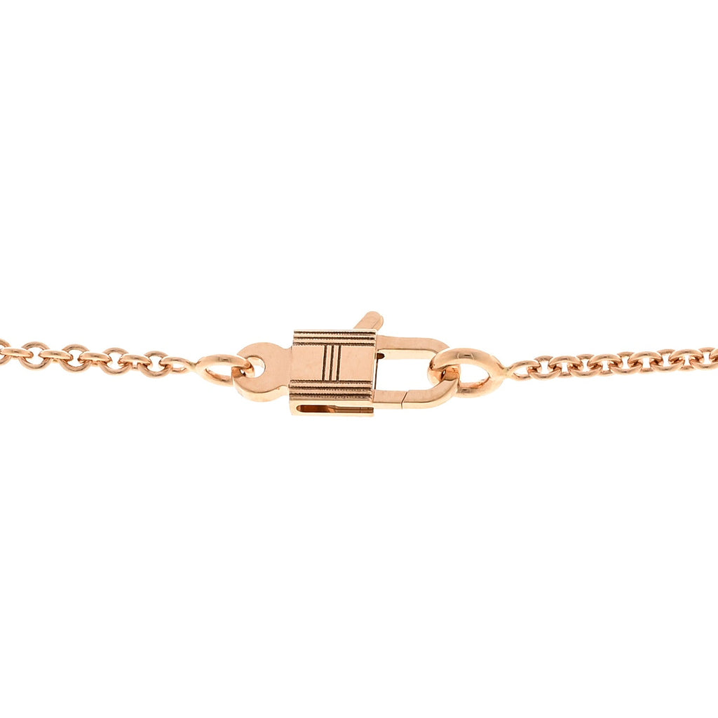 18K Rose Gold Blue Sapphire Kelly Amulettes Pendant Necklace