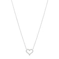 Platinum Diamond Small Heart Pendant Necklace