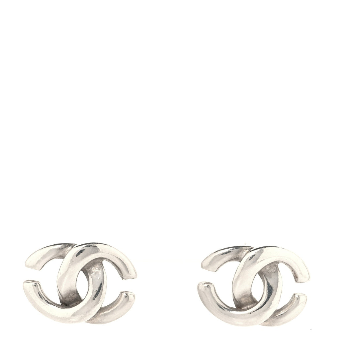Twisted CC Small Earrings Silver