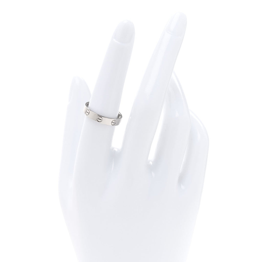 18K White Gold 3.5mm LOVE Wedding Band Ring 54 7