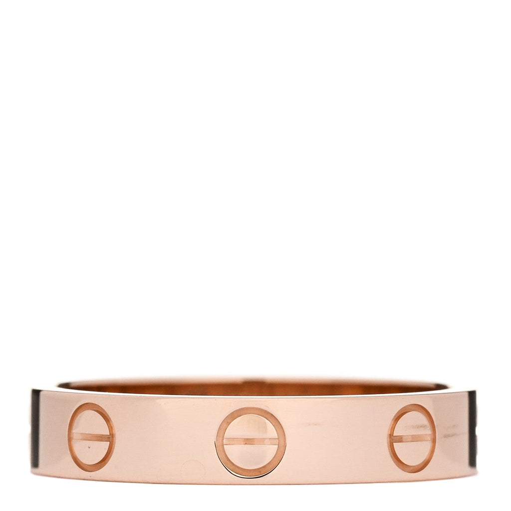18K Pink Gold 3.5mm LOVE Wedding Band Ring 53 6.5