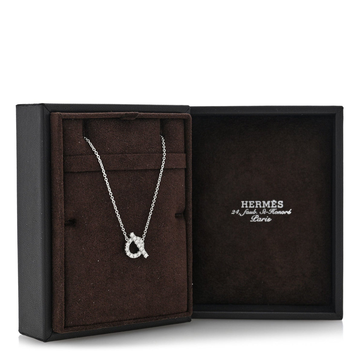 18K White Gold Diamond Finesse Pendant Necklace