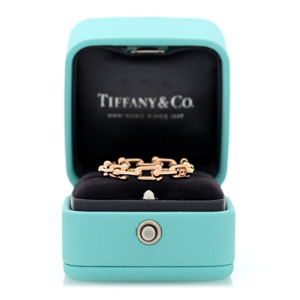 18K Rose Gold Hardwear Micro Link Ring 59 8.75