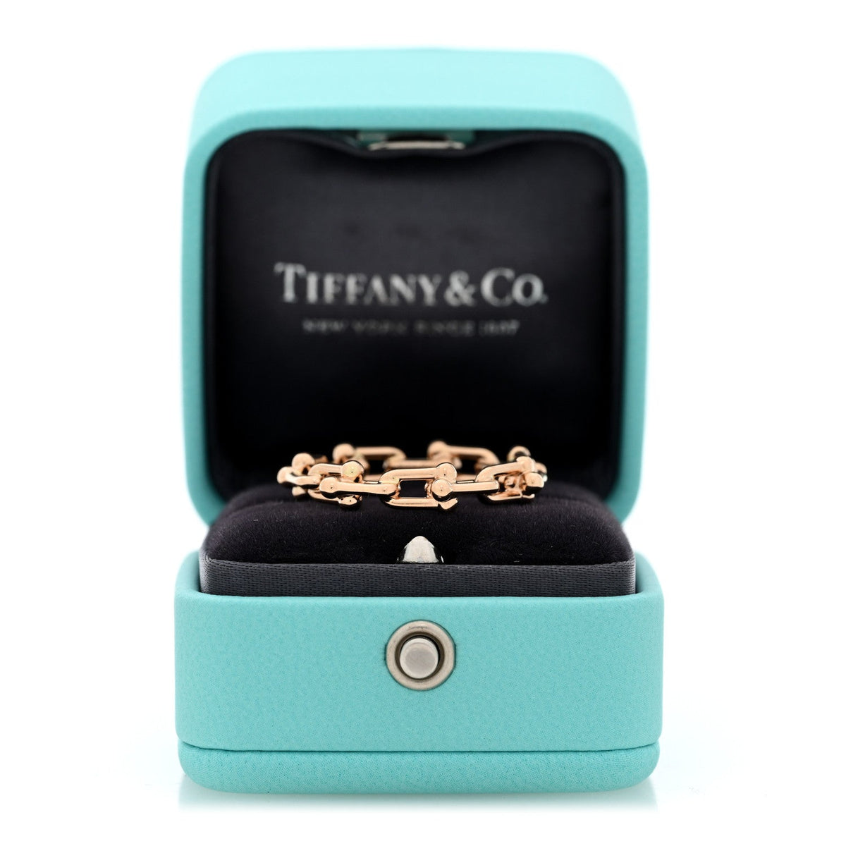18K Rose Gold Hardwear Micro Link Ring 59 8.75