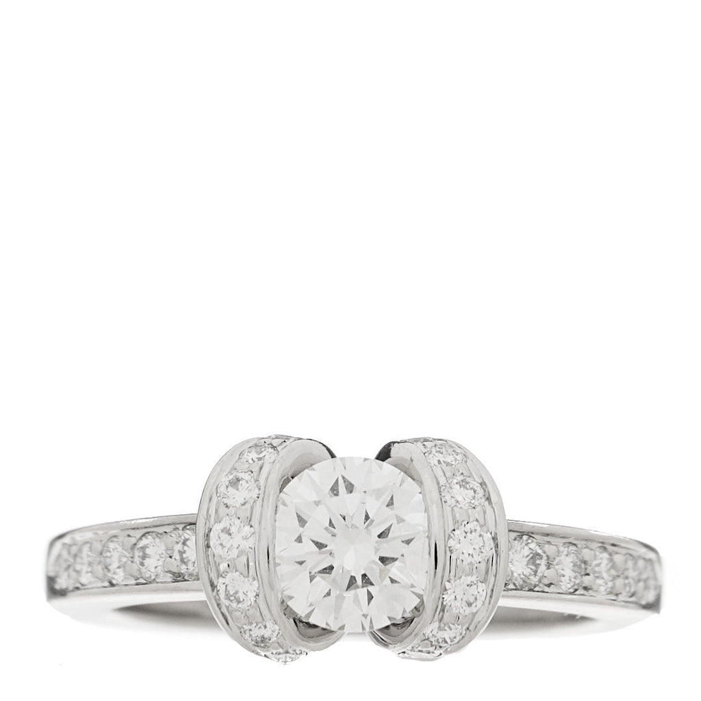 Platinum Diamond .52 Ribbon Engagement Ring 47 4
