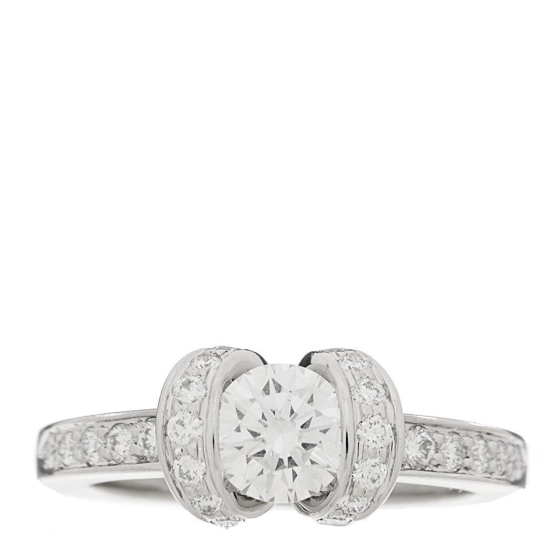 Platinum Diamond .52 Ribbon Engagement Ring 47 4