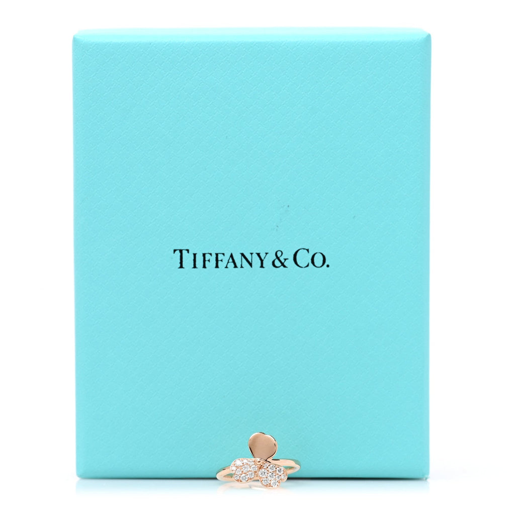 18K Rose Gold Diamond Paper Flowers Ring 47 4