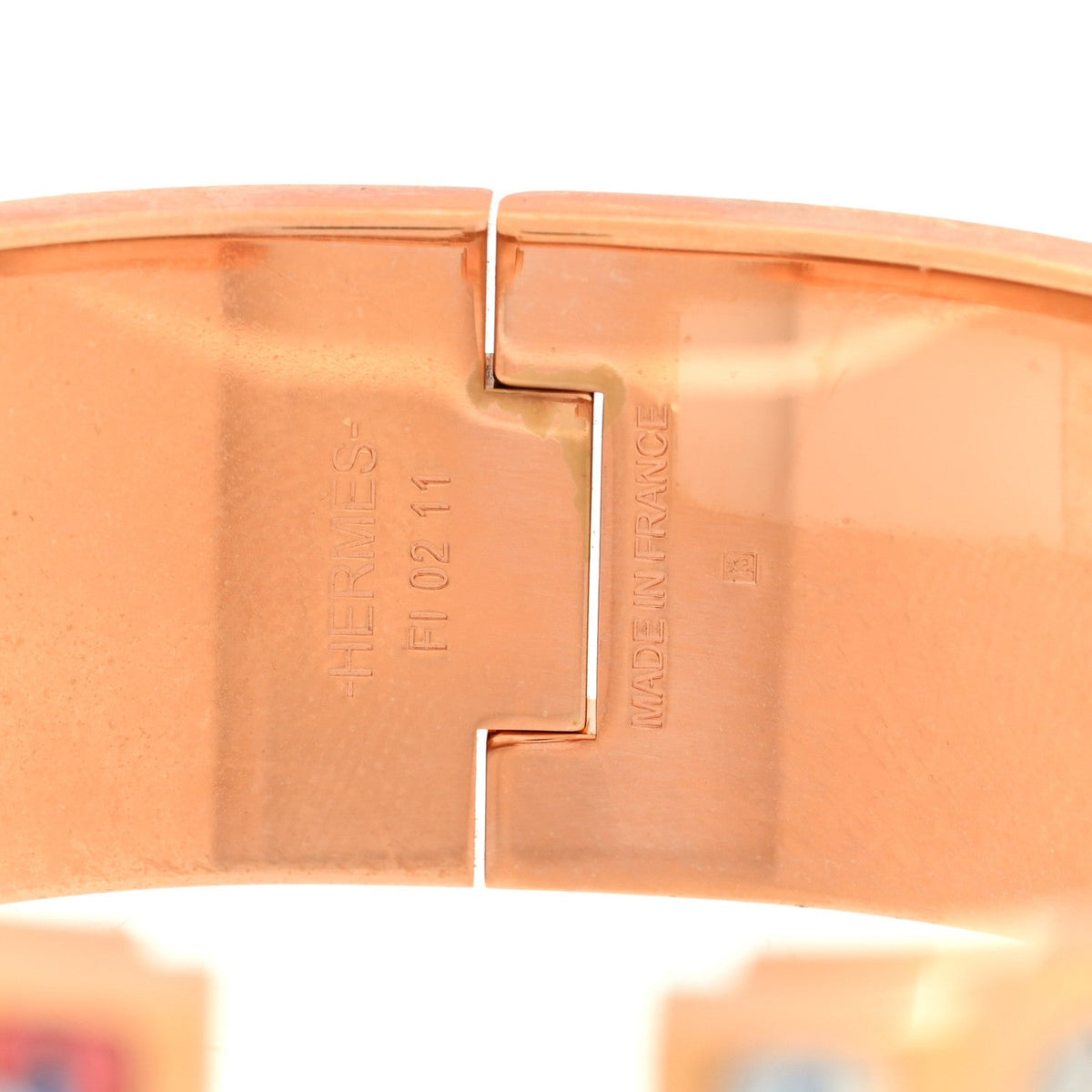 Enamel Printed Wide Cosmographia Universalis Clic Clac H Bracelet PM Album De Soie