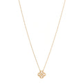 18K Yellow Gold Diamond Vintage Alhambra Pendant Necklace