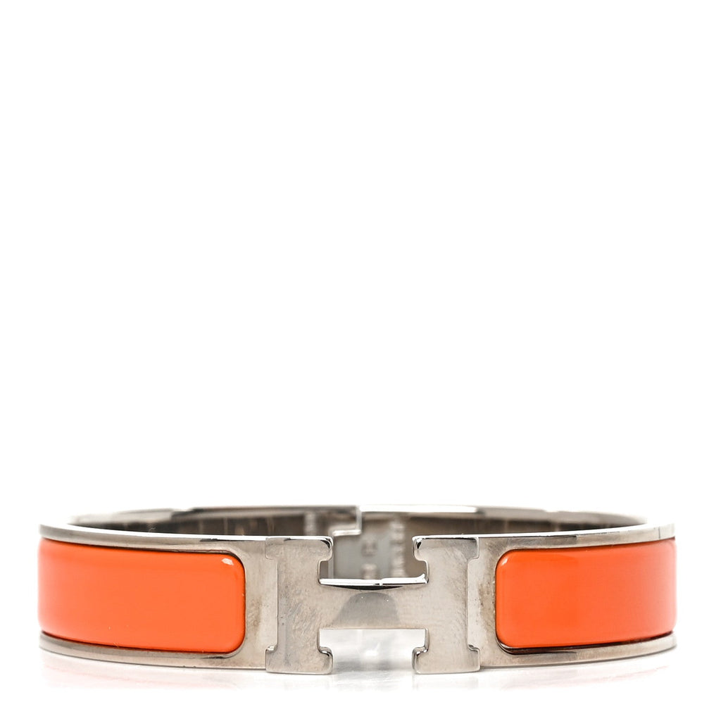 Enamel Narrow Clic Clac H Bracelet PM Orange