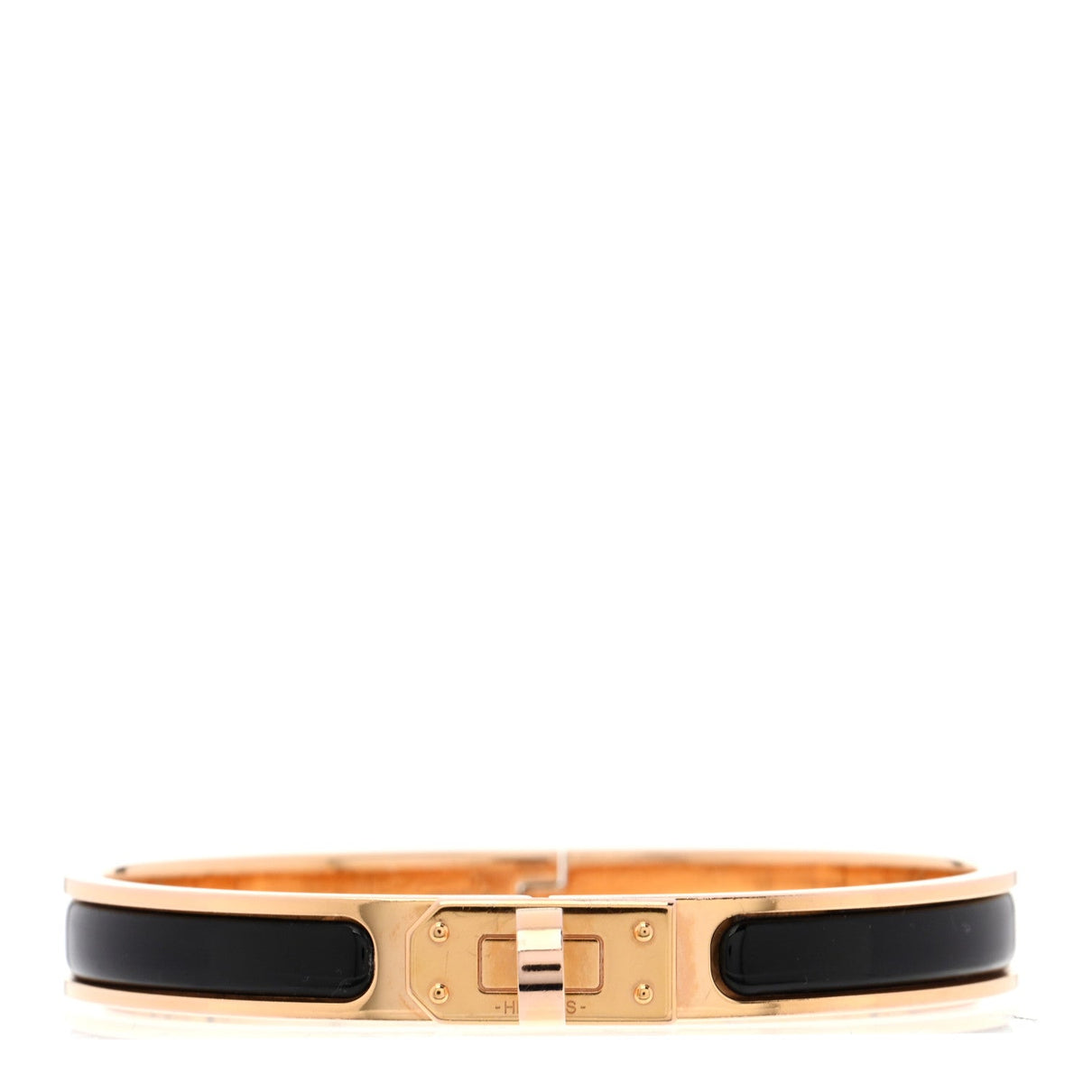 Enamel Mini Clic Kelly Bracelet PM Black