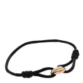 18k Pink Yellow White Gold Trinity Adjustable Cord Bracelet Black