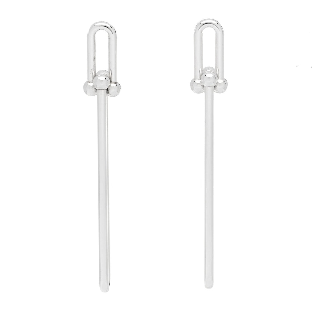 Sterling Silver HardWear Double Long Link Earrings