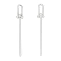 Sterling Silver HardWear Double Long Link Earrings