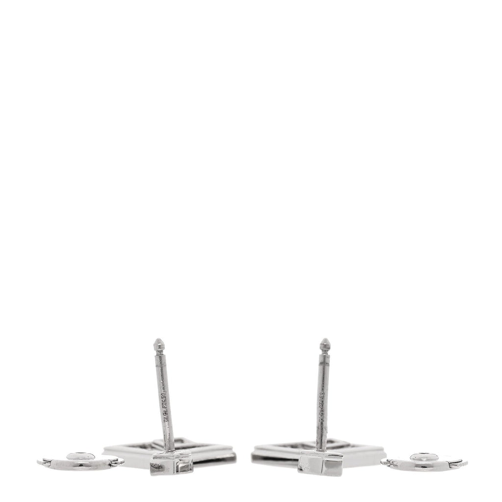 Platinum Diamond Legacy Square Open Drop Earrings