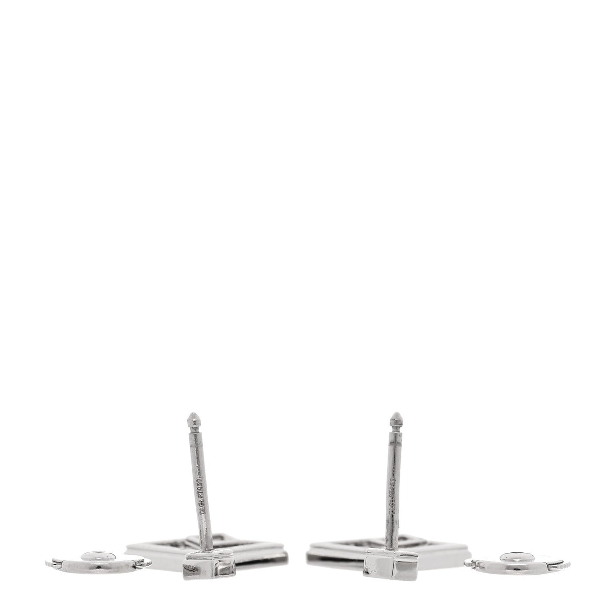 Platinum Diamond Legacy Square Open Drop Earrings