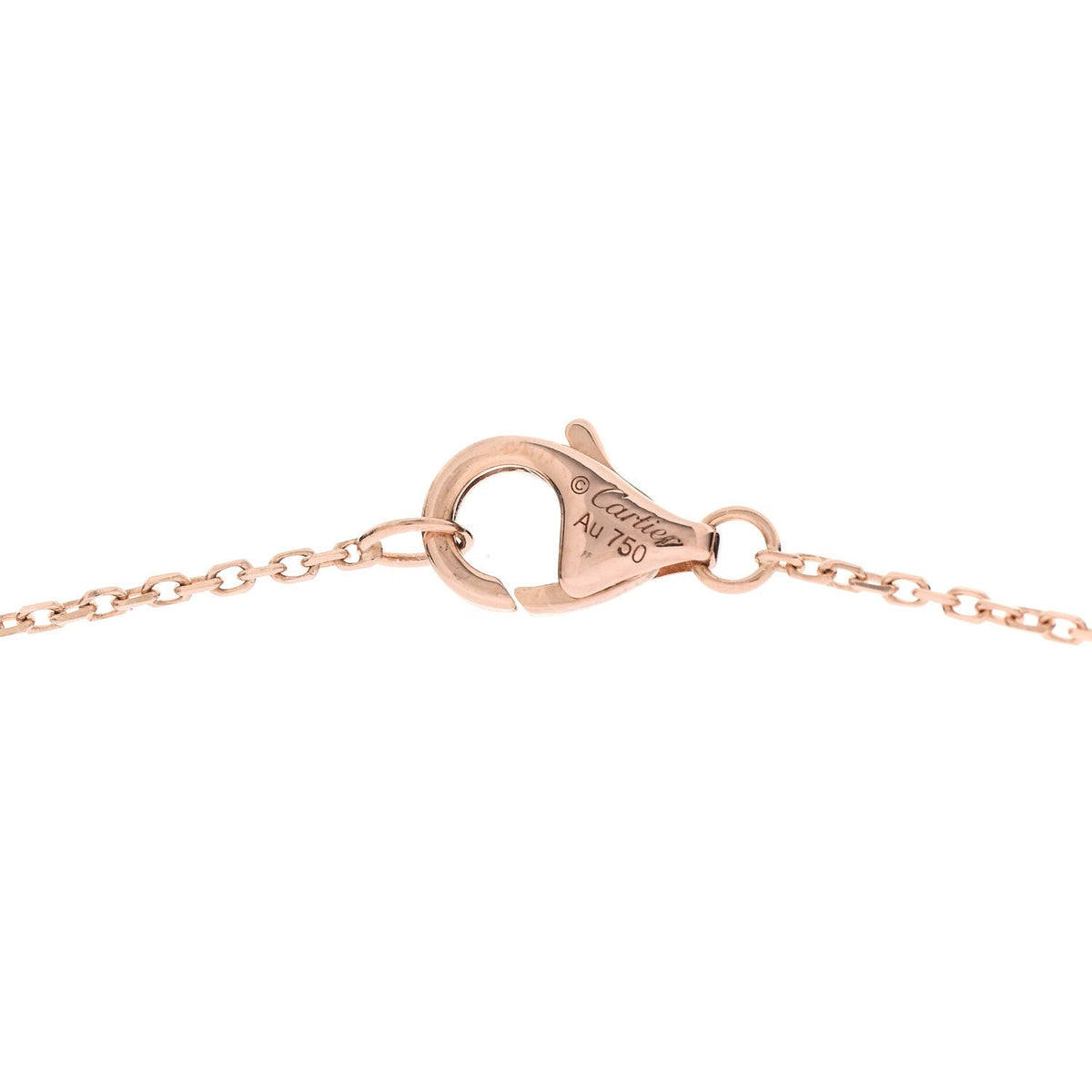 18K Pink Gold Diamond Black Onyx XS Amulette de Cartier Pendant Necklace