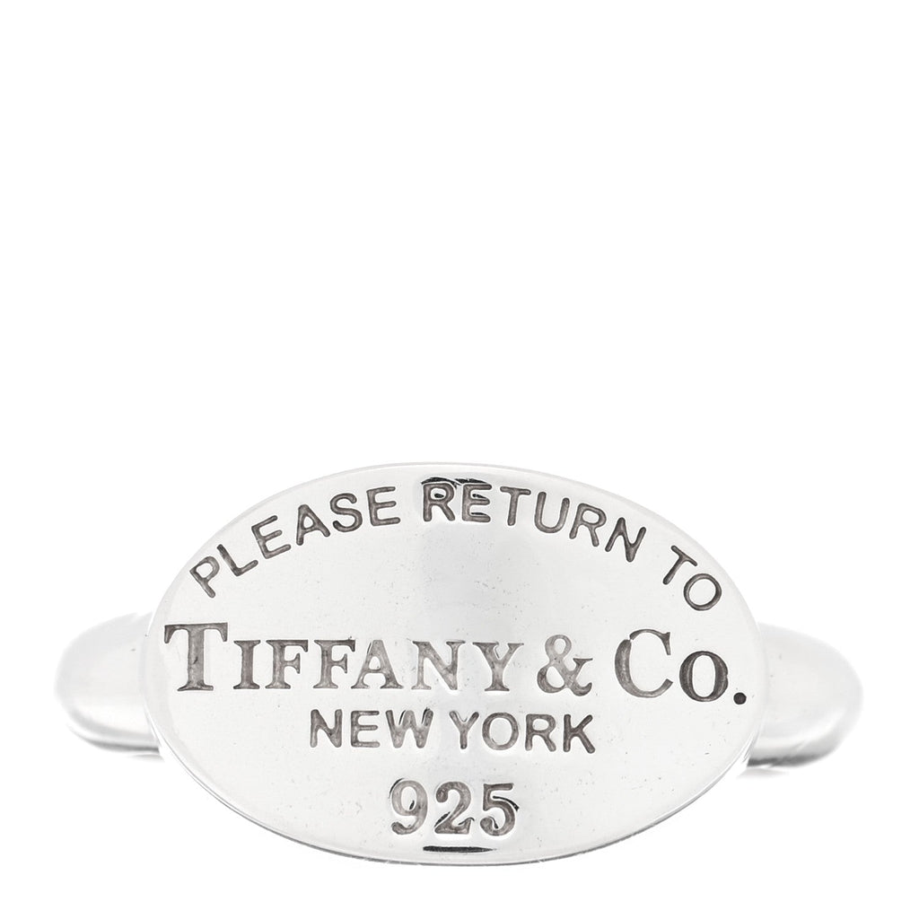 Sterling Silver Return to Tiffany Oval Ring 51 5.75