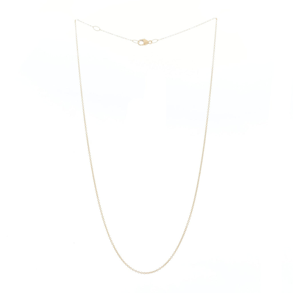 18K Yellow Gold 1mm Chain Necklace