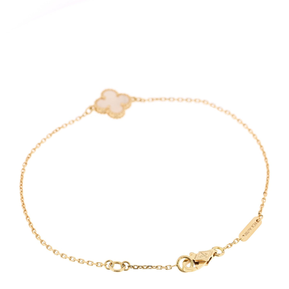 18K Yellow Gold Mother of Pearl Sweet Alhambra Bracelet
