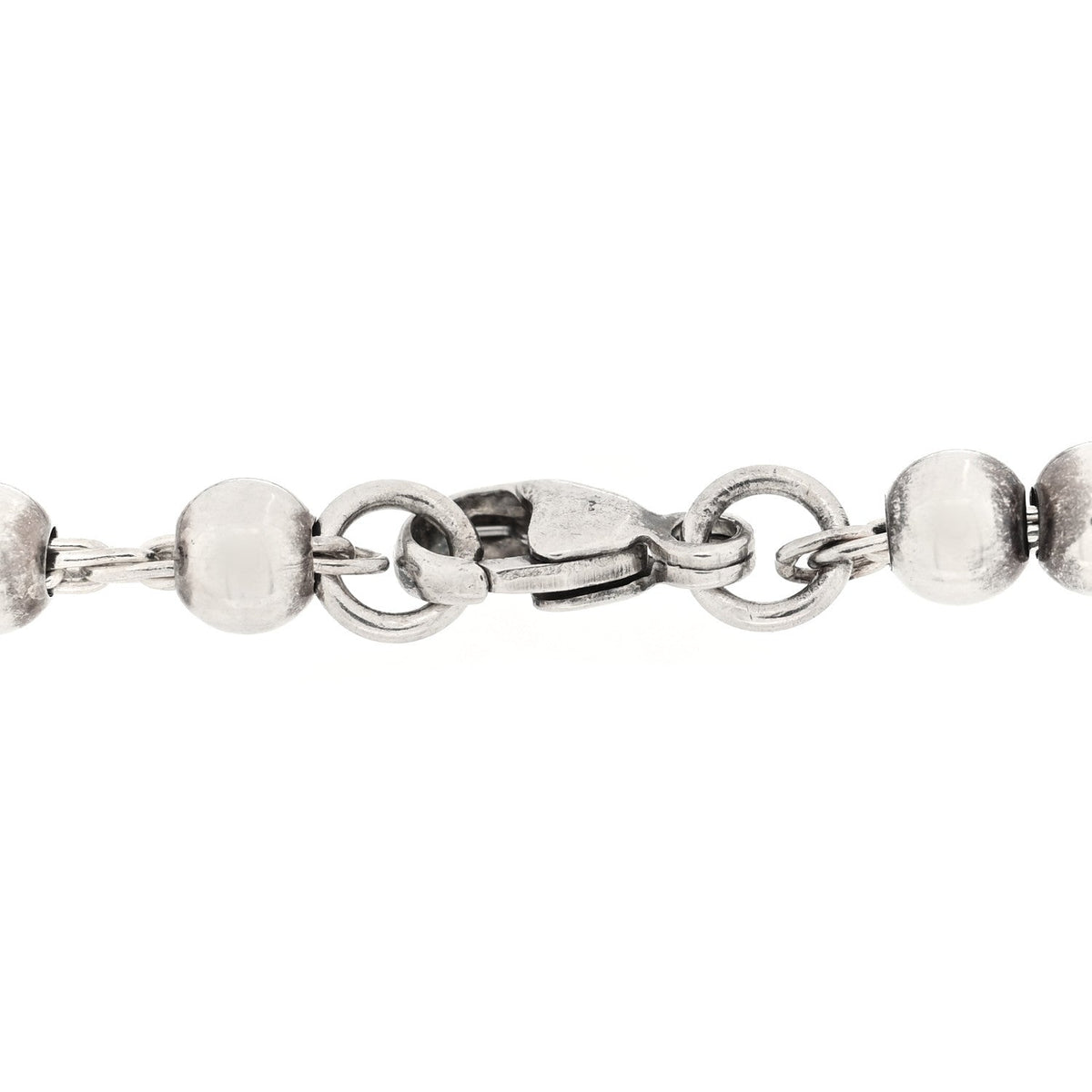 Sterling Silver 4mm Return To Tiffany Heart Tag Bead Bracelet