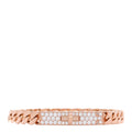 18K Rose Gold Diamond PM Kelly Gourmette Chaine Bracelet XS