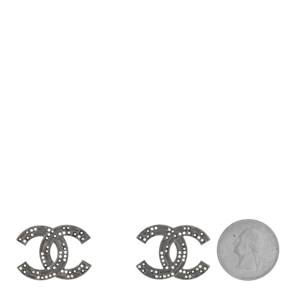 Ruthenium Crystal Star CC Earrings