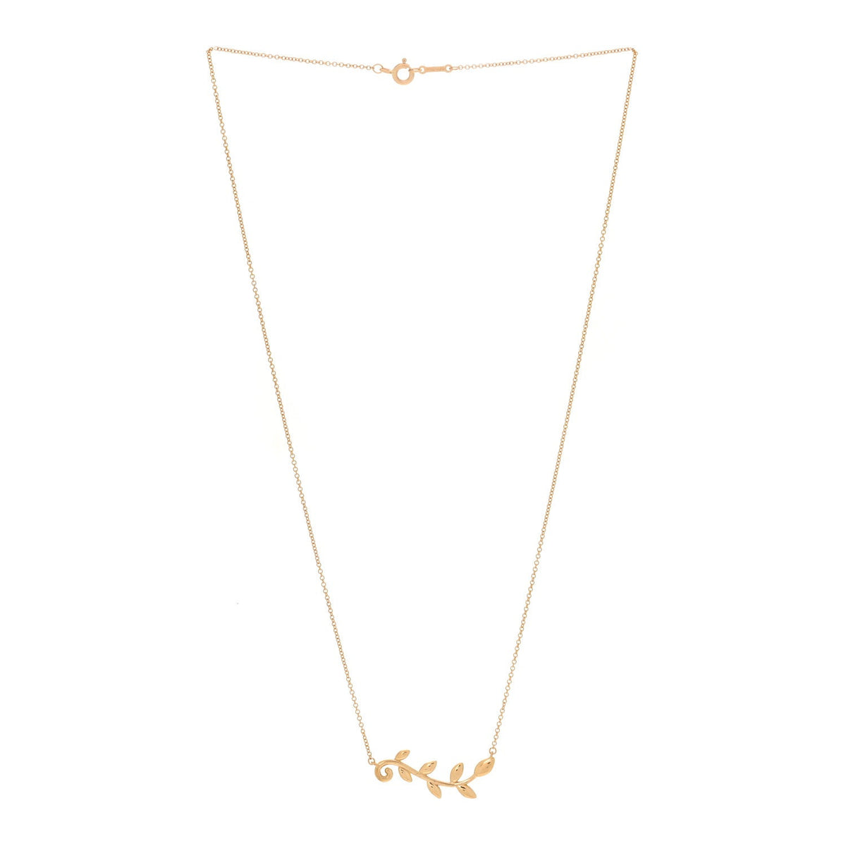 18K Yellow Gold Paloma Picasso Olive Leaf Vine Pendant Necklace