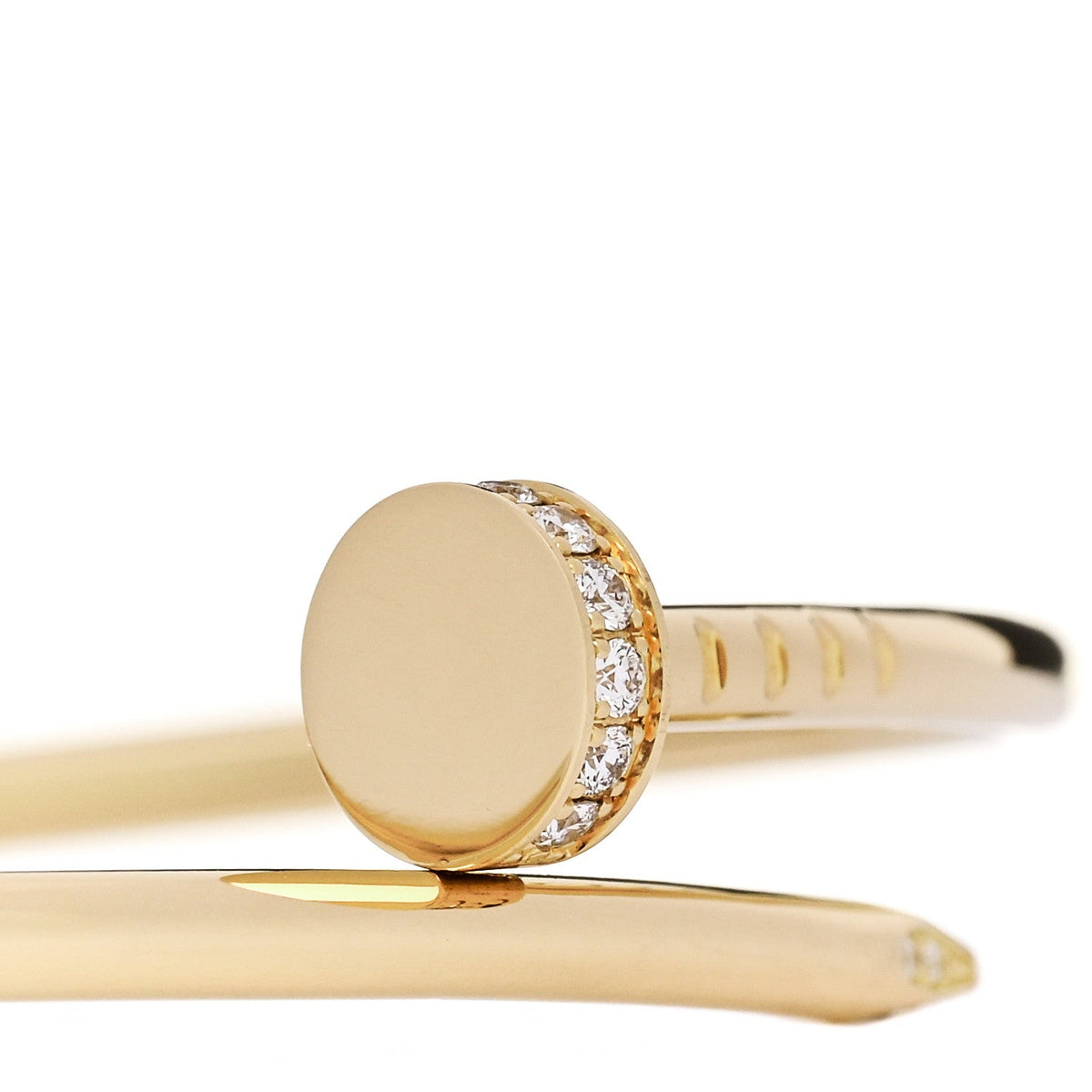 18K Yellow Gold Diamond Small Juste Un Clou Bracelet 18