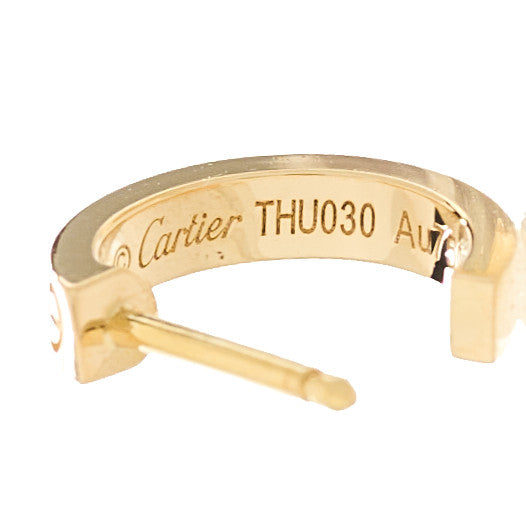 18K Yellow Gold Small LOVE Hoop Earrings