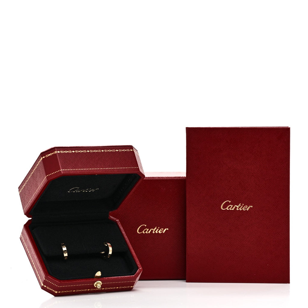 18K Yellow Gold Small LOVE Hoop Earrings