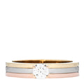 18K Pink Yellow White Gold Diamond .24ct Solitaire Trinity Engagement Ring 50 5.25