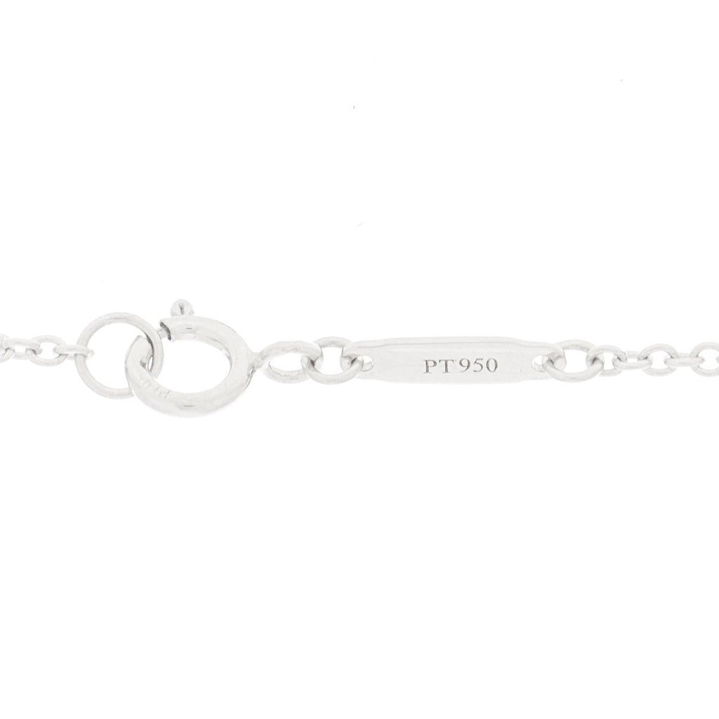 Platinum Diamond Victoria Key Pendant Necklace