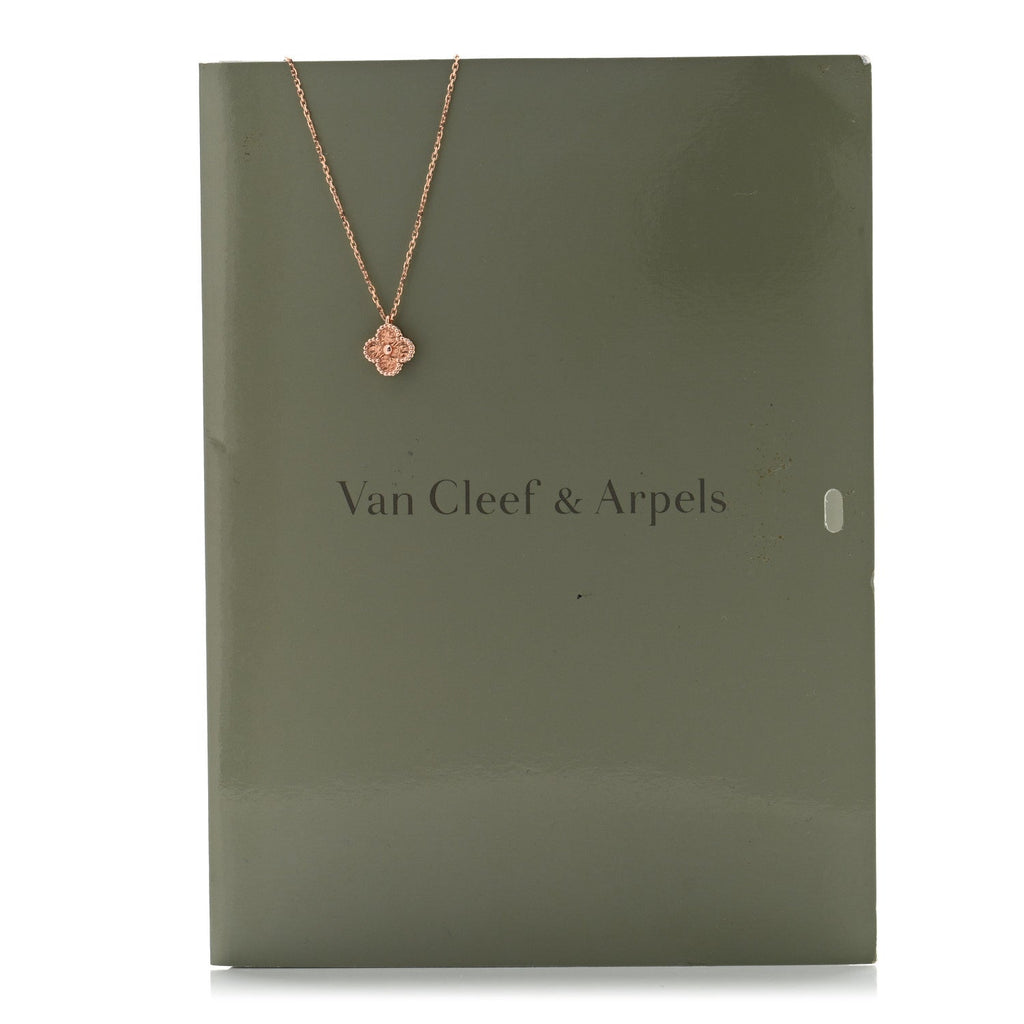 18K Rose Gold Sweet Alhambra Pendant Necklace
